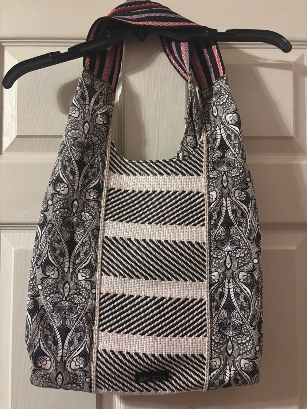 Sakroots Black & White Patterned Shoulder Bag